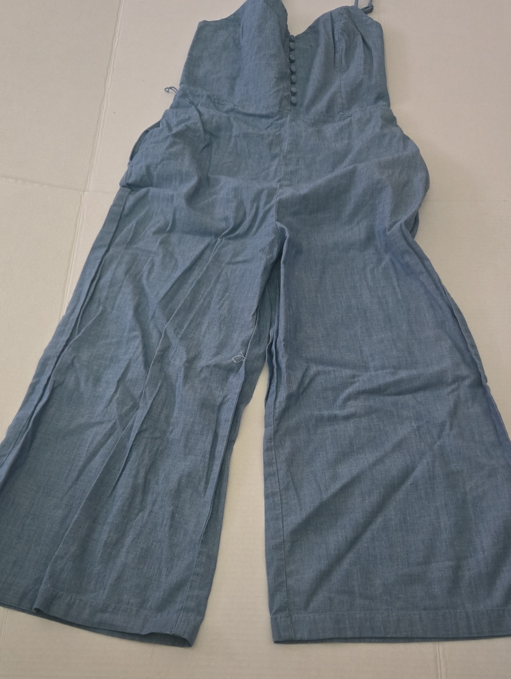 Banana Republic Chambray Button-Front Jumpsuit in Light Blue - Picture 4 of 7